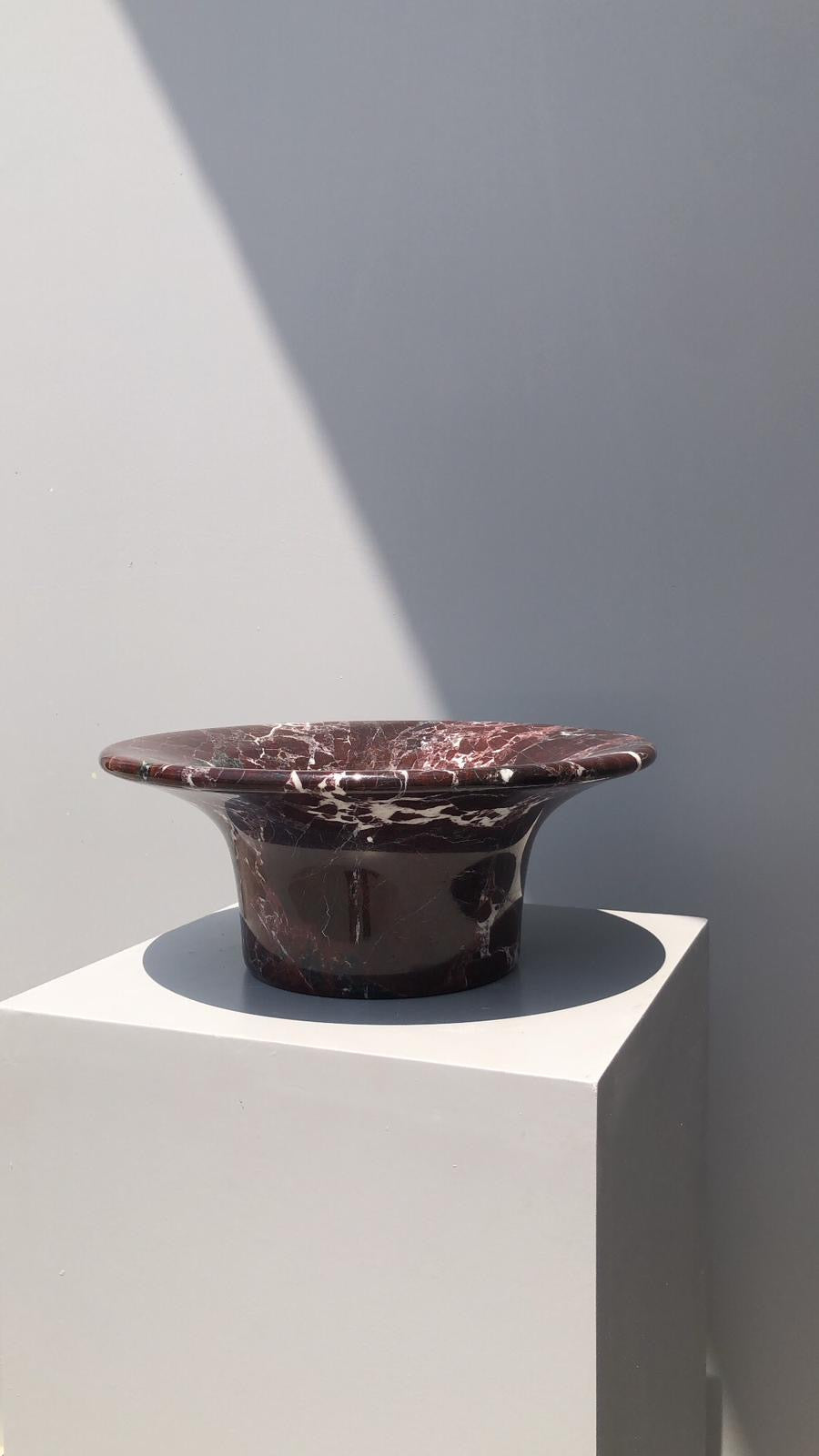 Maroon Marble Bowl
