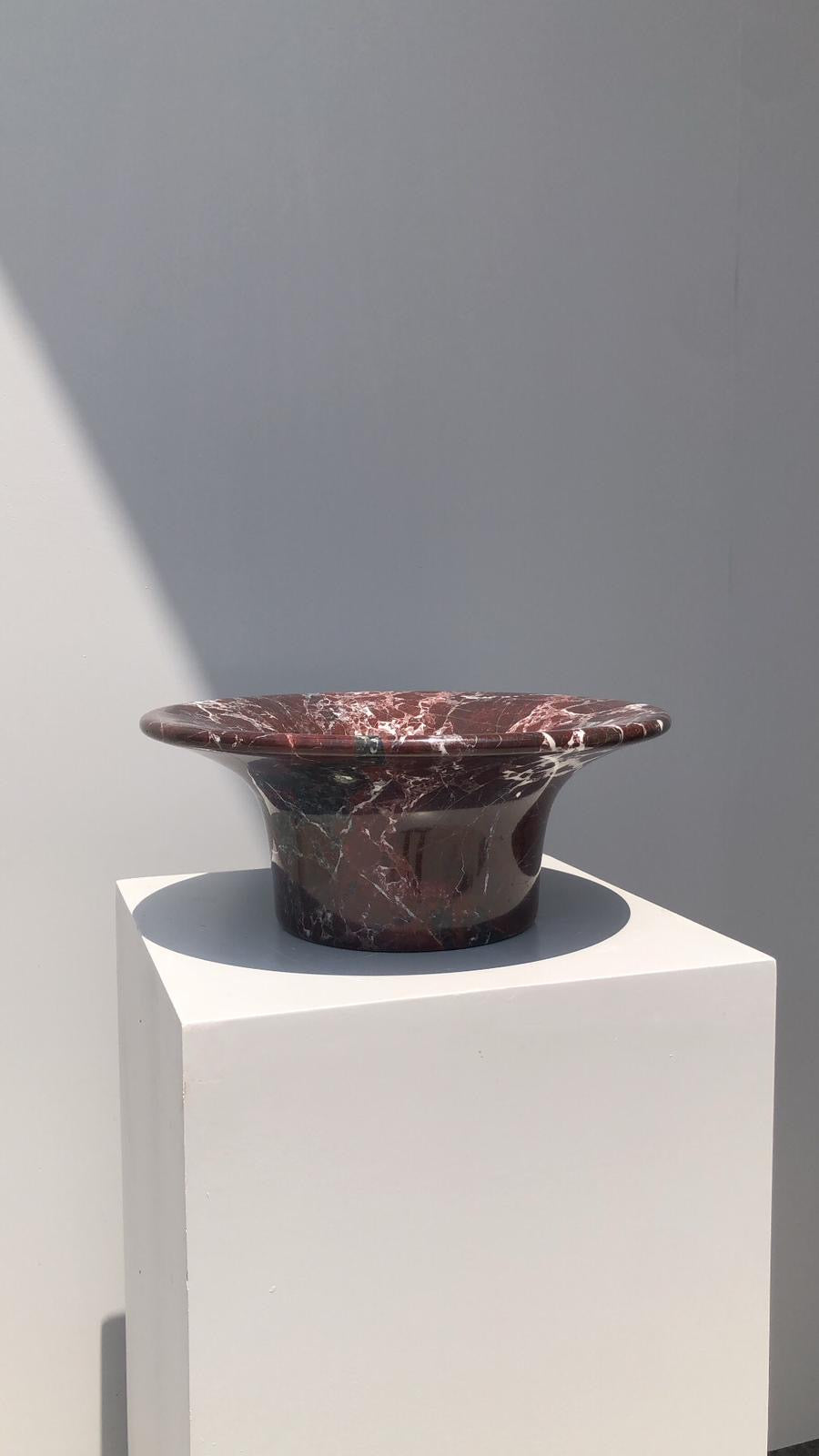 Maroon Marble Bowl
